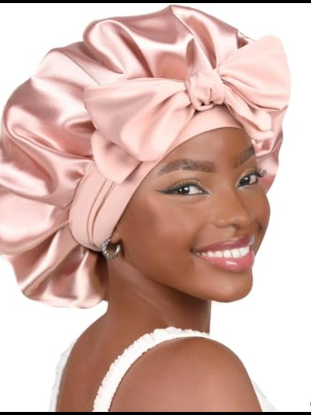 Adjustable Silk Satin Sleep Bonnet Double Layer Hair Wrap